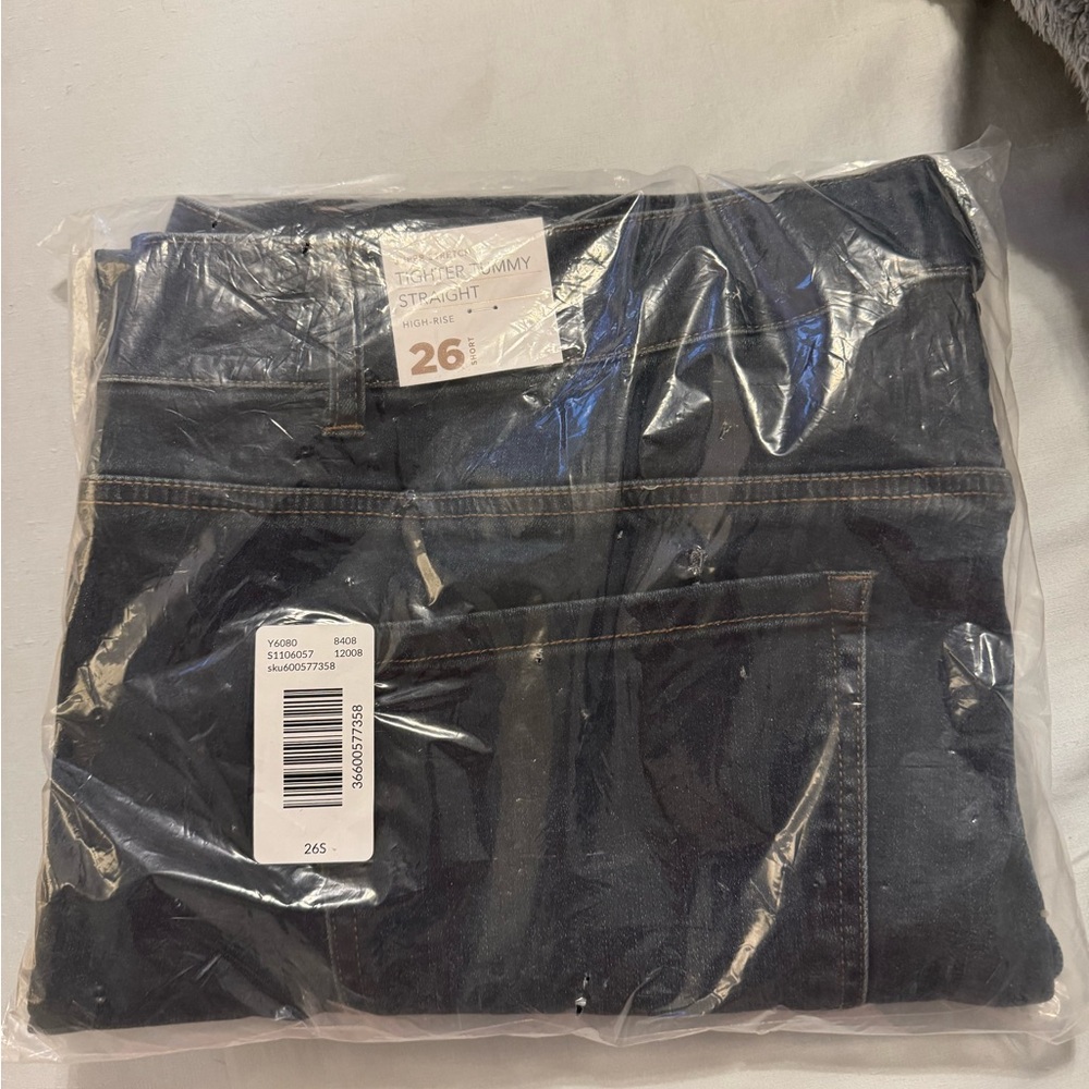 Lane Bryant Women’s Tighter Tummy  High Rise Straight Blue Jeans